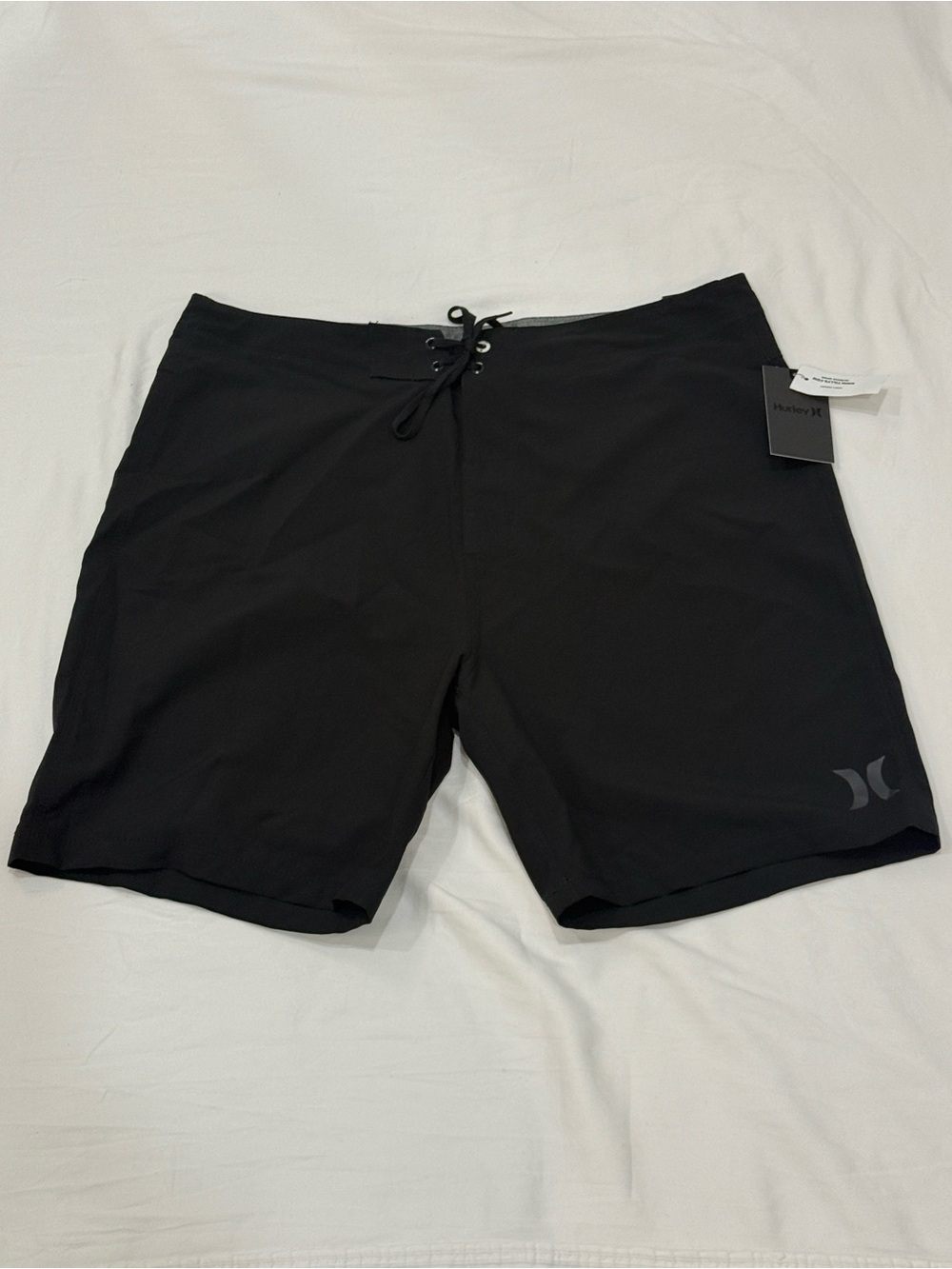 Hurley Men’s Black Tie-Up Boardshorts NWT